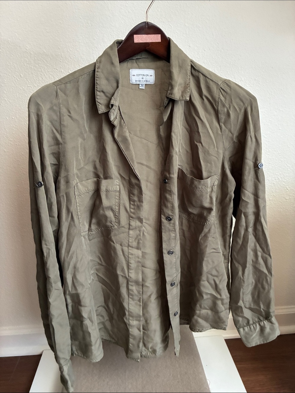Cotton On Women’s Olive Green Lightweight Shirt Jacket